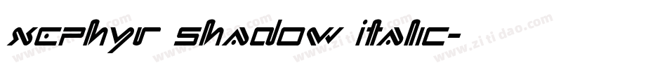 Xephyr Shadow Italic字体转换